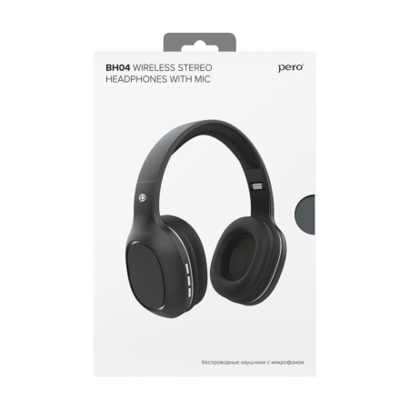 Наушники беспроводные PERO BH04, черные